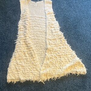 Free People Cream Textured vest NWOT boho large 
$138